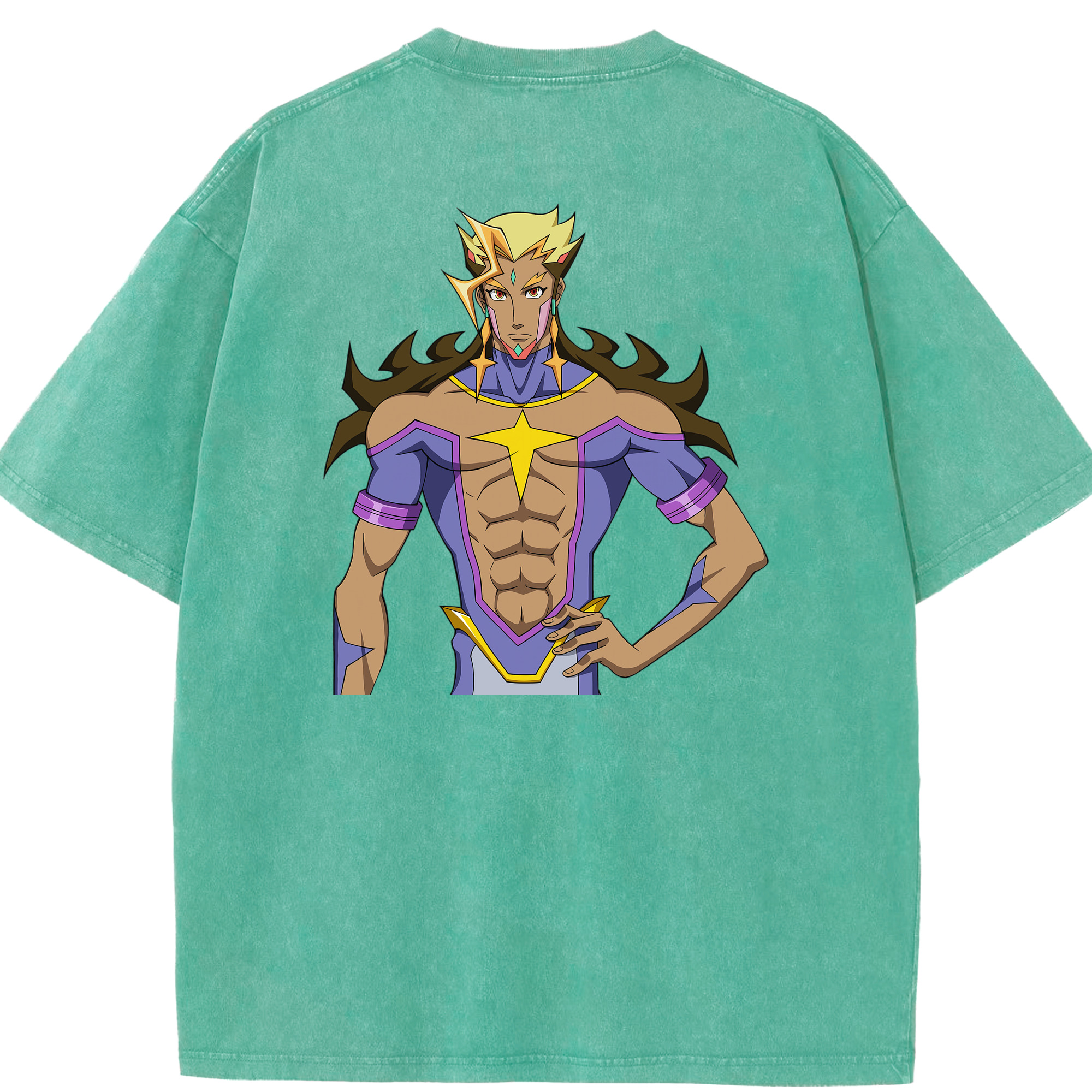 （画像用） 遊☆戯☆王 Yu-Gi-Oh! 綿100% ヴィンテージ風 半袖Tシャツ（背面プリント）